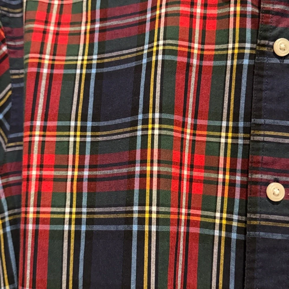 CHAPS Easy Care Plaid Long Sleeved Button Down Shirt XL Great Colors - Picture 3 of 10